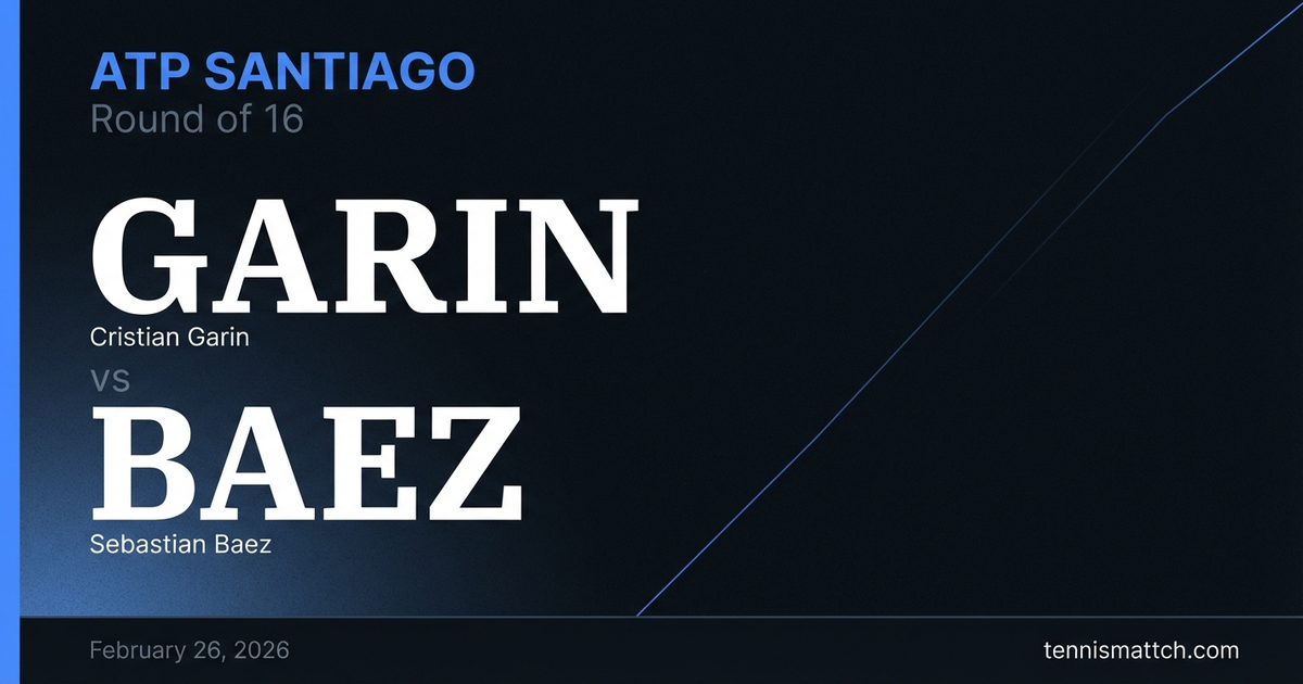 Cristian Garin vs Sebastian Baez — ATP Santiago 2026 Preview