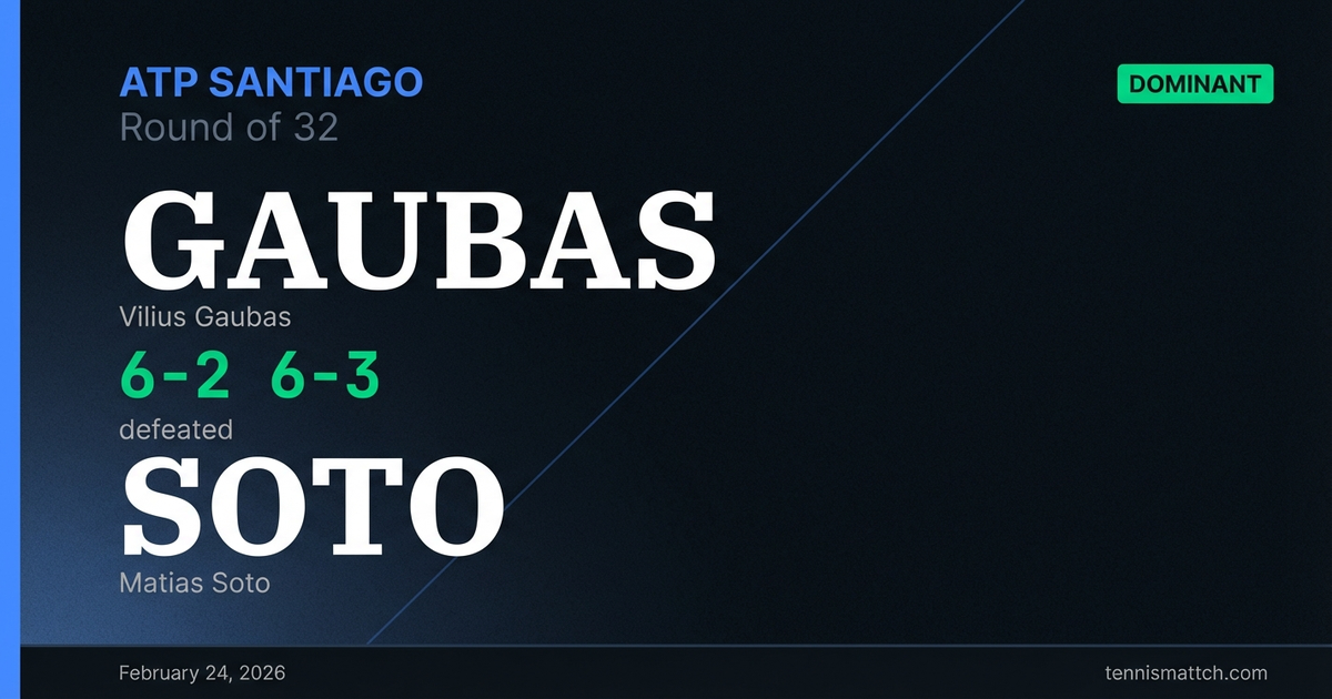 Vilius Gaubas vs Matias Soto — ATP Santiago 2026