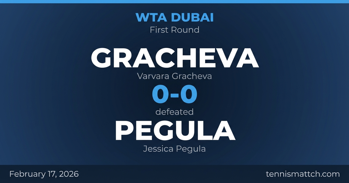 Varvara Gracheva vs Jessica Pegula — WTA Dubai 2026 Preview