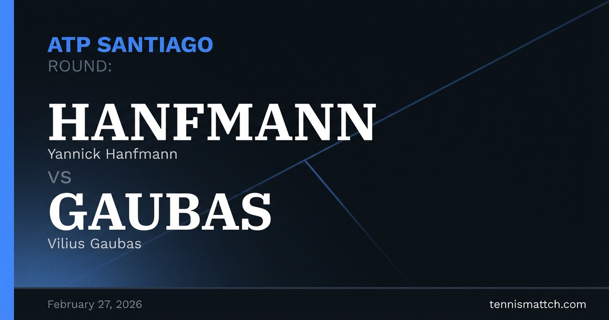 Yannick Hanfmann vs Vilius Gaubas — ATP Santiago 2026 Preview