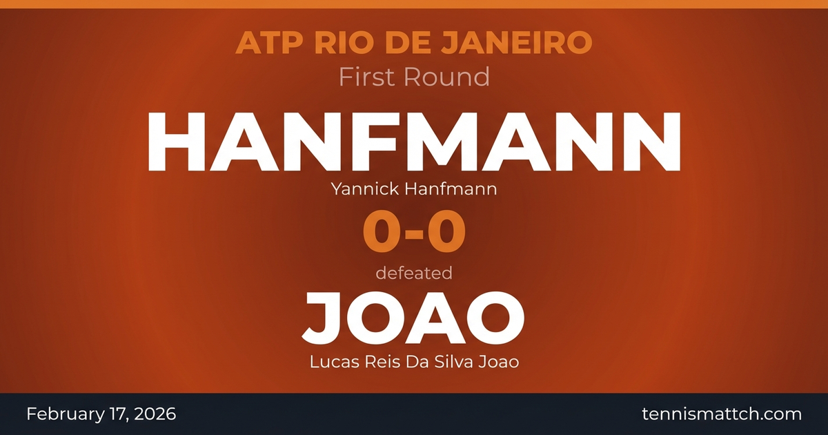 Yannick Hanfmann vs Lucas Reis Da Silva Joao — ATP Rio de Janeiro 2026 Preview