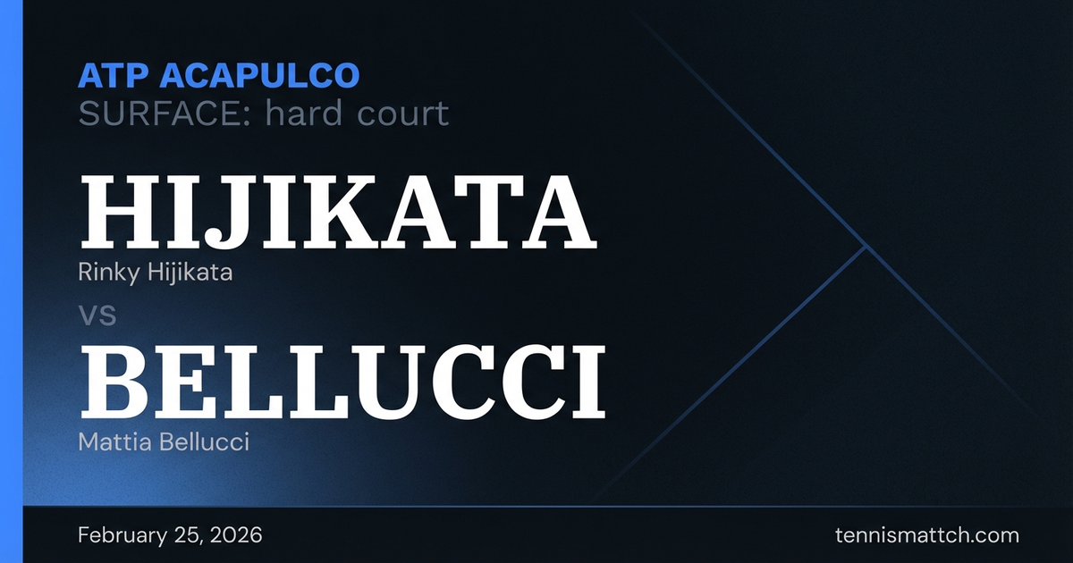Rinky Hijikata vs Mattia Bellucci — ATP Acapulco 2026 Preview