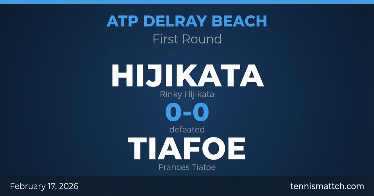 Rinky Hijikata vs Frances Tiafoe — ATP Delray Beach 2026 Preview