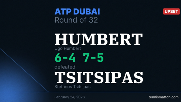 Ugo Humbert vs Stefanos Tsitsipas — ATP Dubai 2026