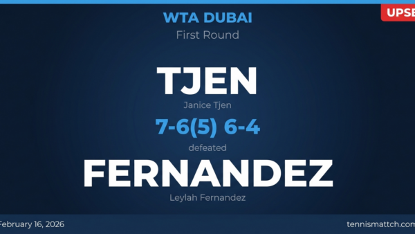 Janice Tjen vs Leylah Fernandez — WTA Dubai 2026