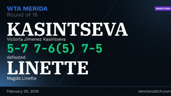 Victoria Jimenez Kasintseva vs Magda Linette — WTA Merida 2026