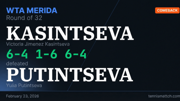 Victoria Jimenez Kasintseva vs Yulia Putintseva — WTA Merida 2026