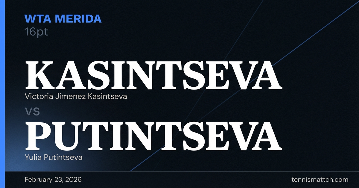 Victoria Jimenez Kasintseva vs Yulia Putintseva — WTA Merida 2026 Preview