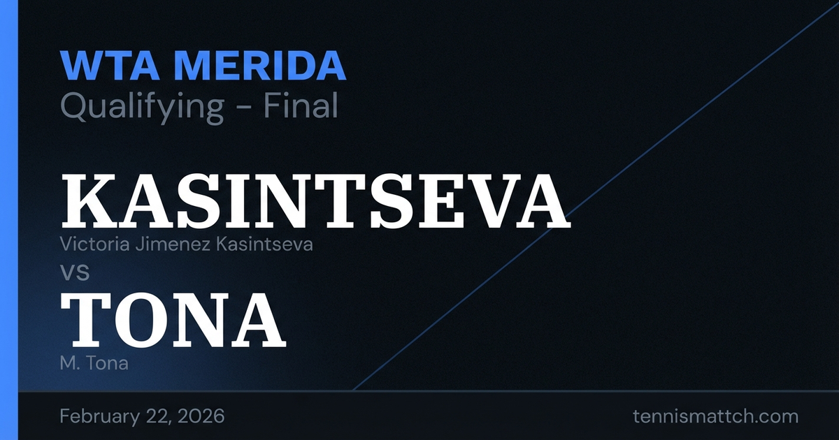 Victoria Jimenez Kasintseva vs M. Tona — WTA Merida 2026 Preview