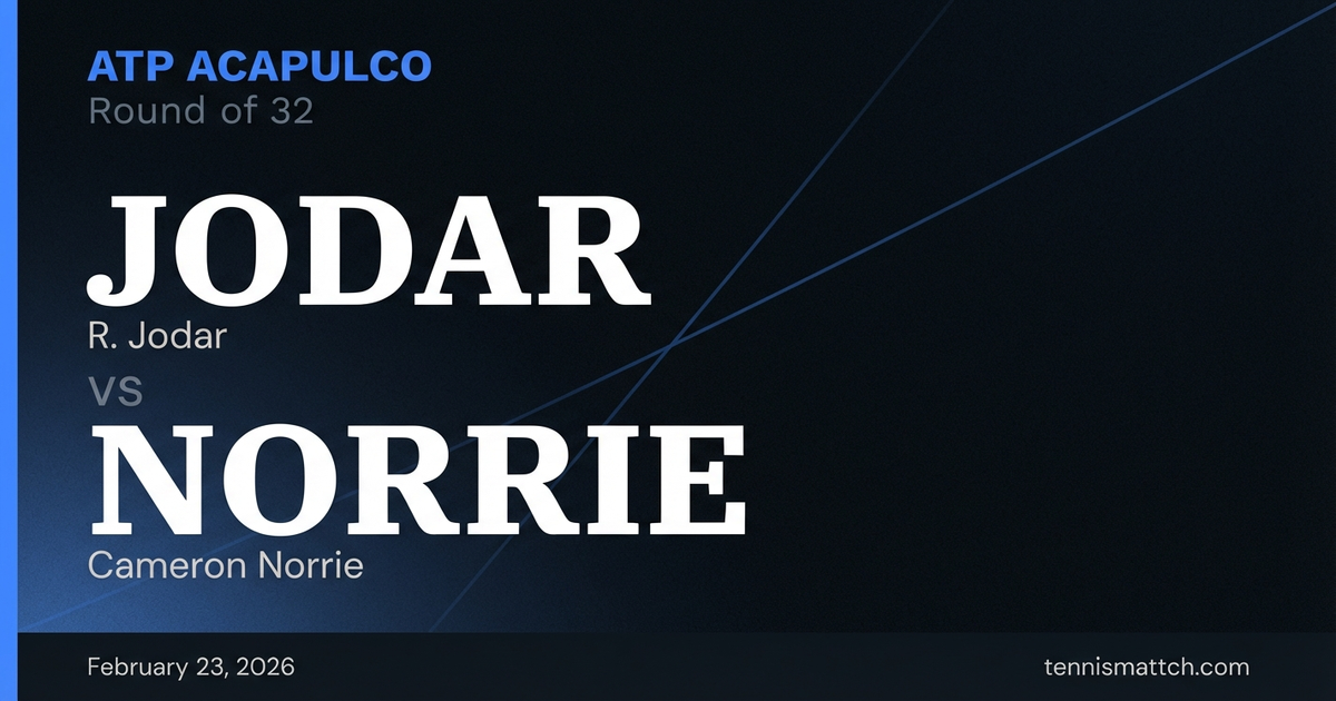 R. Jodar vs Cameron Norrie — ATP Acapulco 2026 Preview
