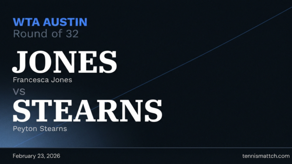Francesca Jones vs Peyton Stearns — WTA Austin 2026 Preview