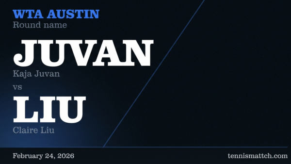 Kaja Juvan vs Claire Liu — WTA Austin 2026 Preview