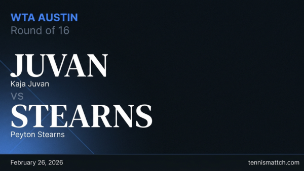 Kaja Juvan vs Peyton Stearns — WTA Austin 2026 Preview