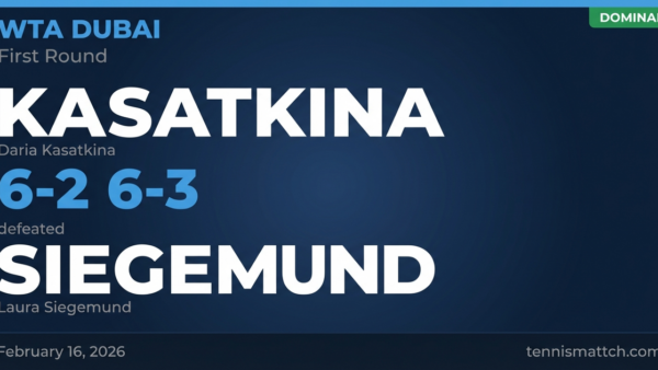 Daria Kasatkina vs Laura Siegemund — WTA Dubai 2026