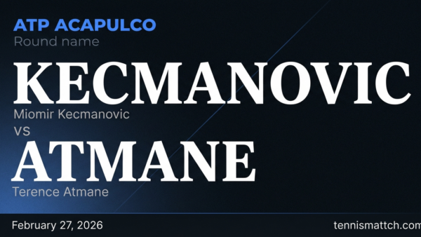 Miomir Kecmanovic vs Terence Atmane — ATP Acapulco 2026 Preview