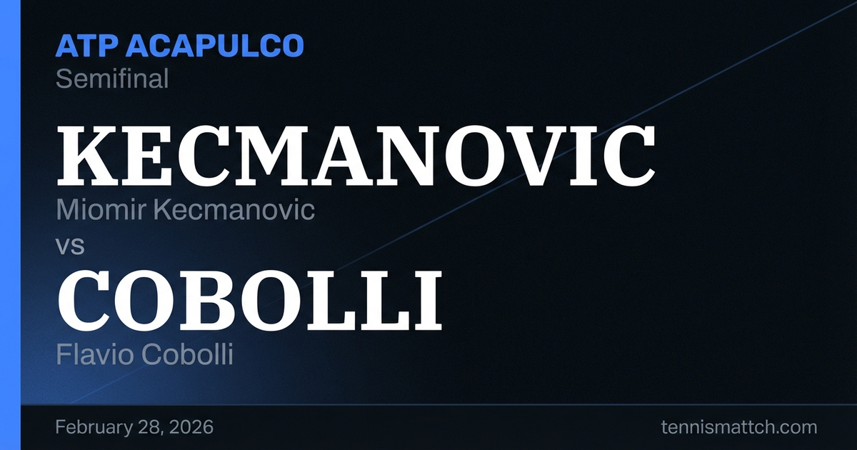 Miomir Kecmanovic vs Flavio Cobolli — ATP Acapulco 2026 Preview