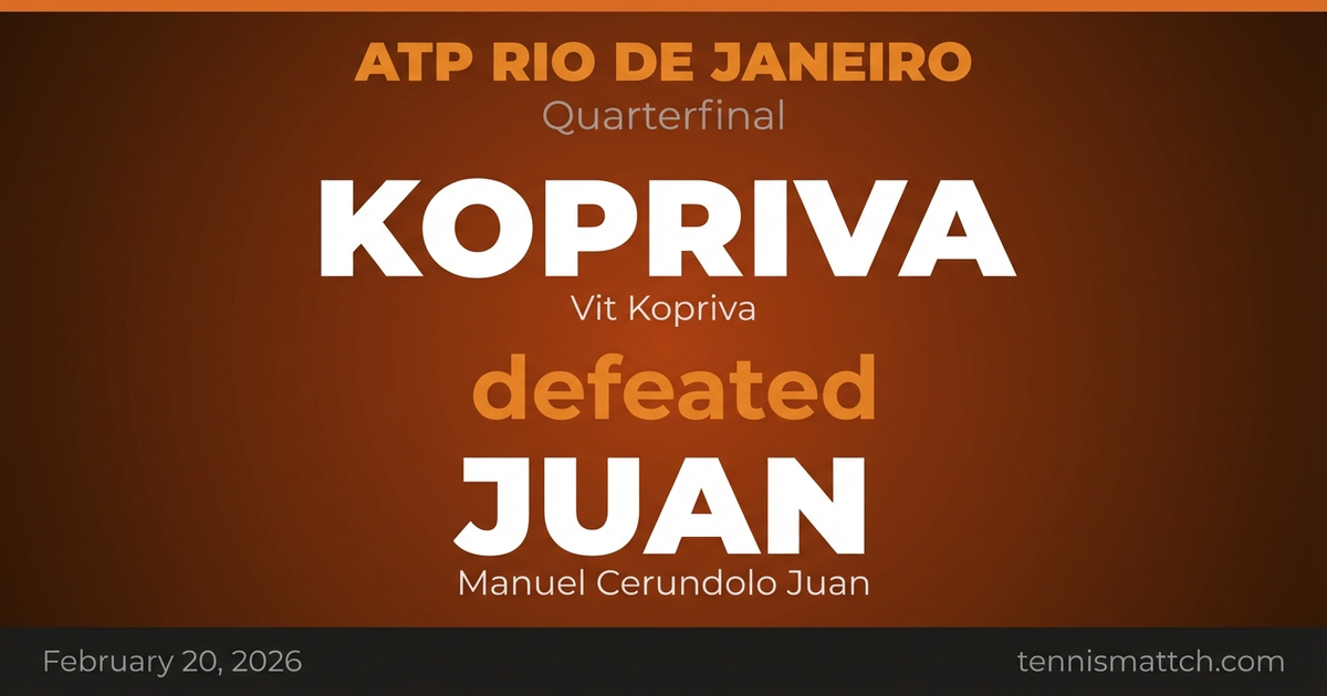 Vit Kopriva vs Manuel Cerundolo Juan — ATP Rio de Janeiro 2026 Preview