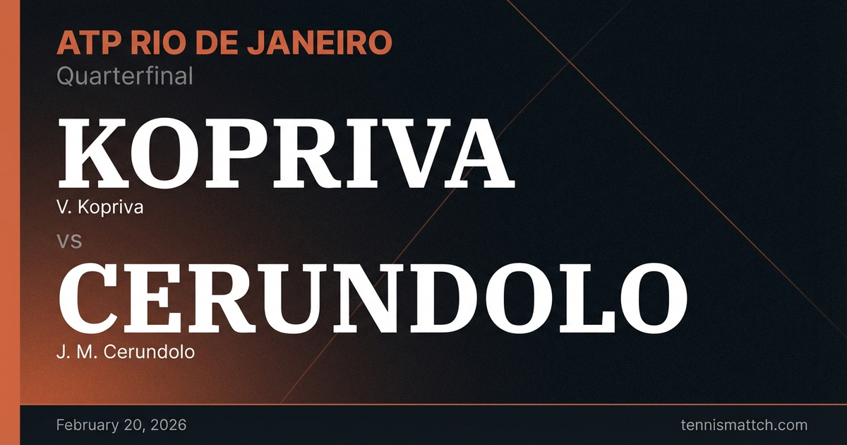 V. Kopriva vs J. M. Cerundolo — ATP Rio de Janeiro 2026 Preview