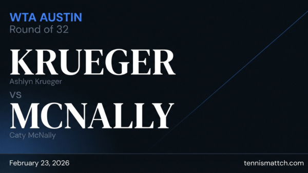 Ashlyn Krueger vs Caty McNally — WTA Austin 2026 Preview