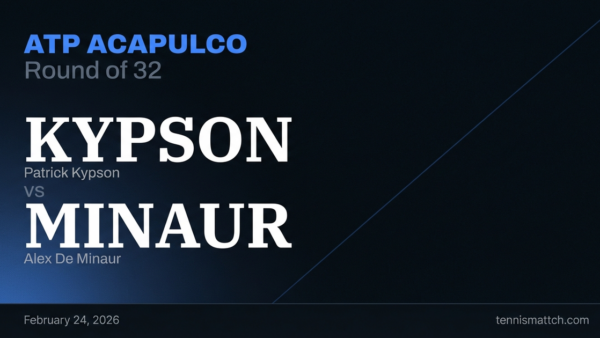 Patrick Kypson vs Alex De Minaur — ATP Acapulco 2026 Preview