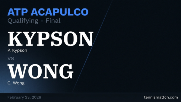 P. Kypson vs C. Wong — ATP Acapulco 2026 Preview