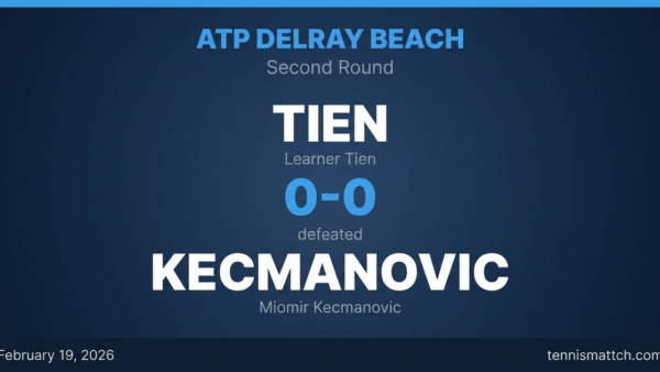 Learner Tien vs Miomir Kecmanovic — ATP Delray Beach 2026 Preview