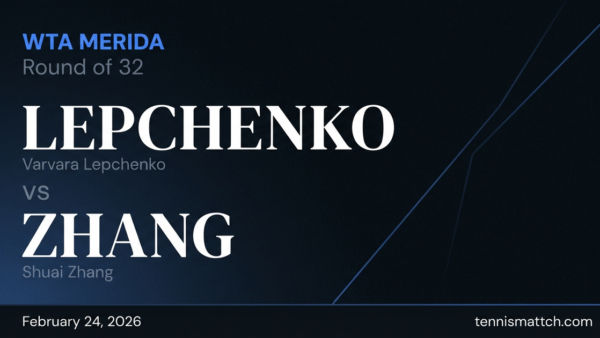 Varvara Lepchenko vs Shuai Zhang — WTA Merida 2026 Preview