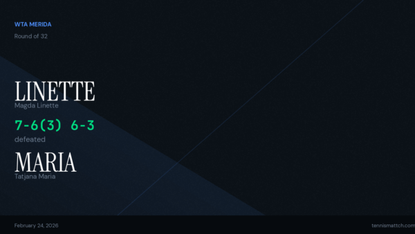 Magda Linette vs Tatjana Maria — WTA Merida 2026