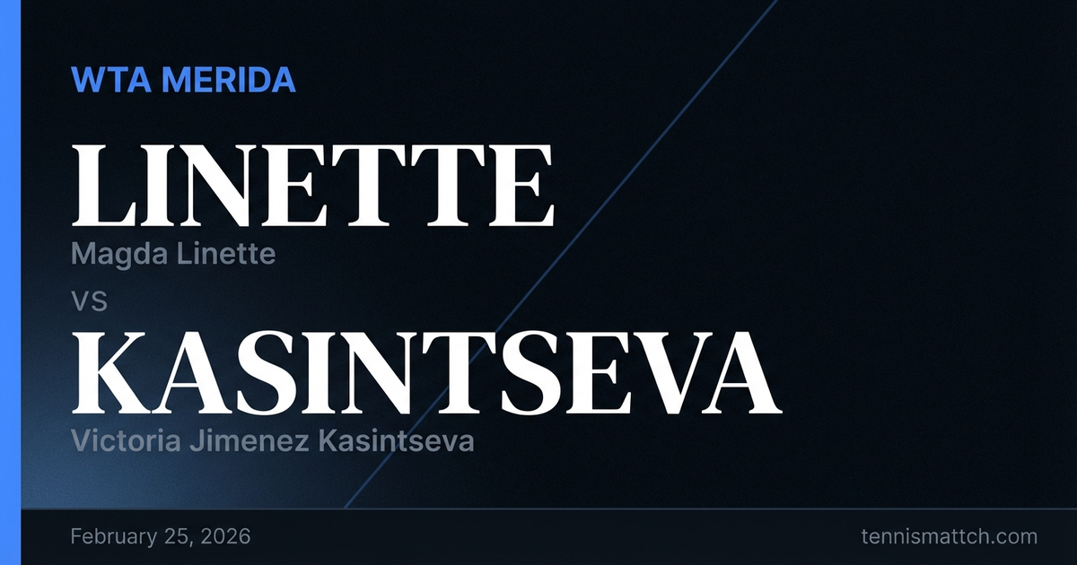 Magda Linette vs Victoria Jimenez Kasintseva — WTA Merida 2026 Preview