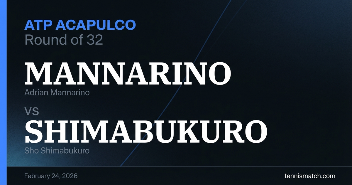 Adrian Mannarino vs Sho Shimabukuro — ATP Acapulco 2026 Preview