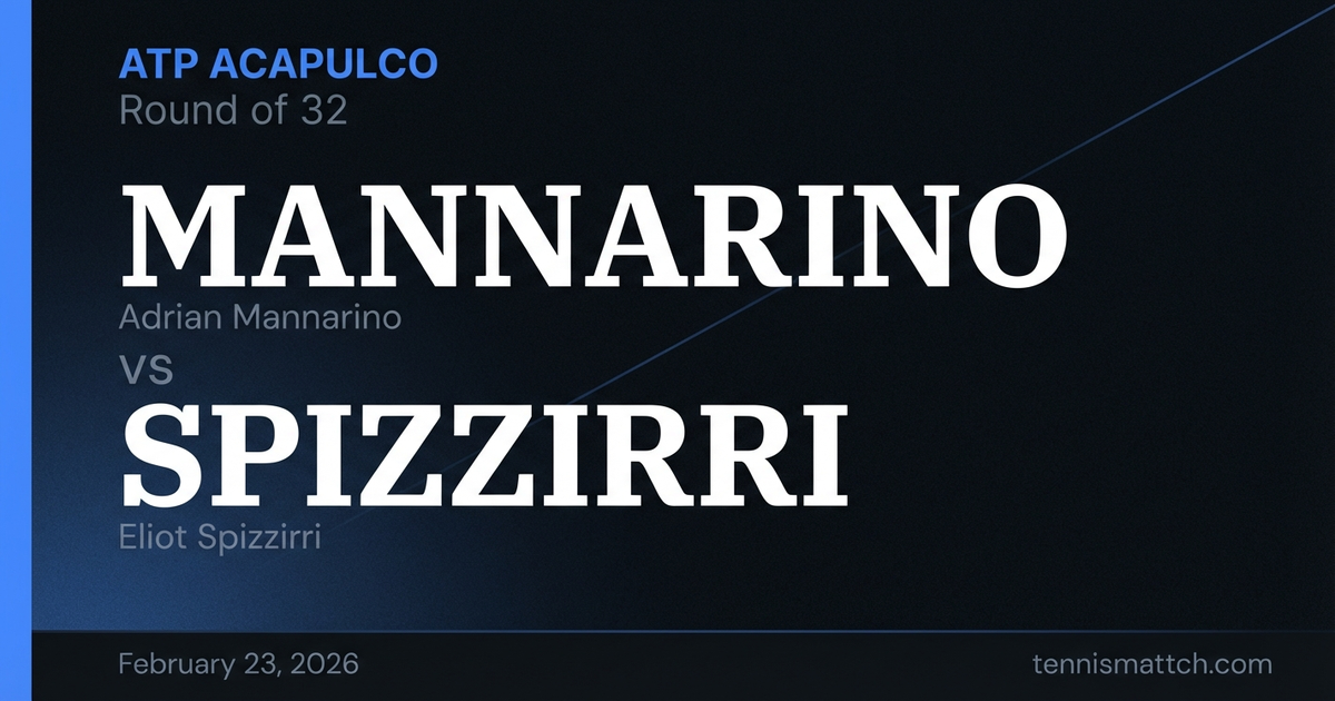 Adrian Mannarino vs Eliot Spizzirri — ATP Acapulco 2026 Preview