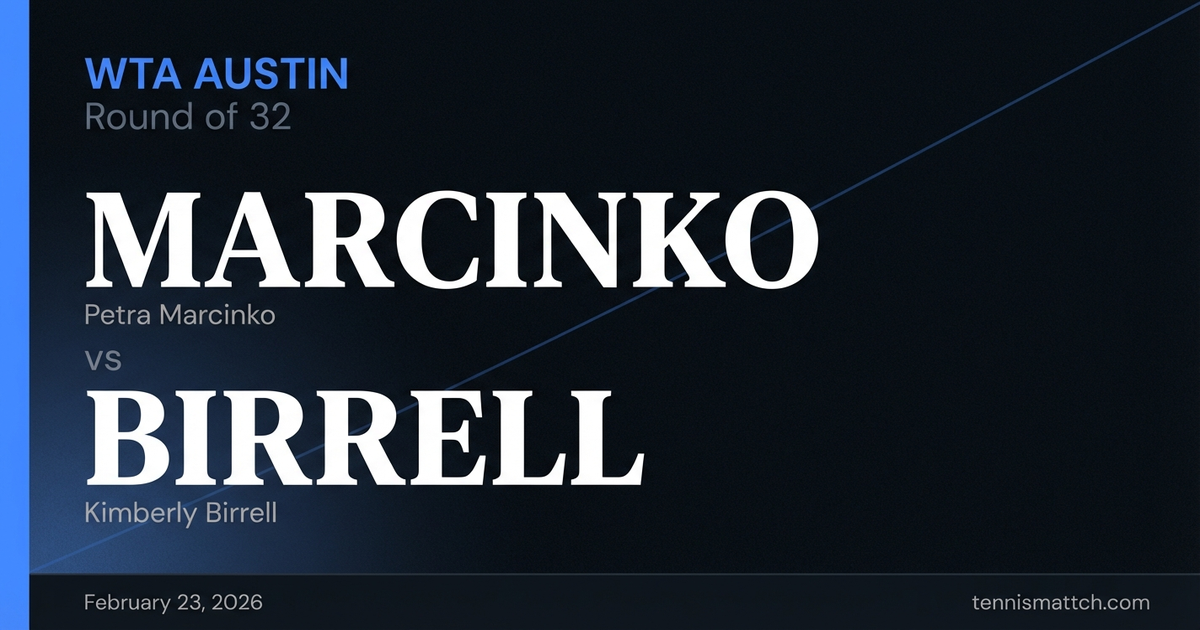 Petra Marcinko vs Kimberly Birrell — WTA Austin 2026 Preview