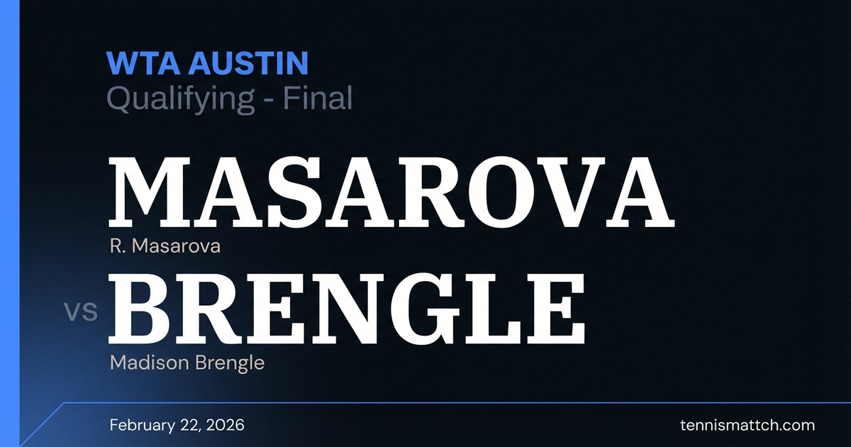 R. Masarova vs Madison Brengle — WTA Austin 2026 Preview