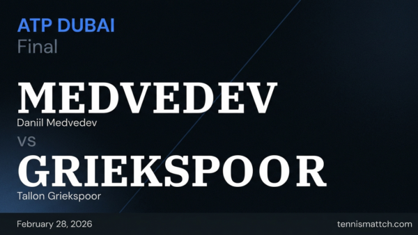 Daniil Medvedev vs Tallon Griekspoor — ATP Dubai 2026 Preview