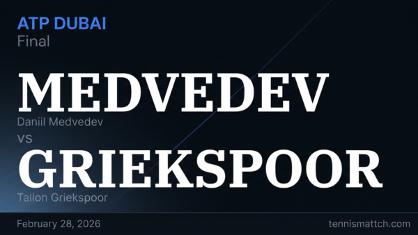 Daniil Medvedev vs Tallon Griekspoor — ATP Dubai 2026 Preview