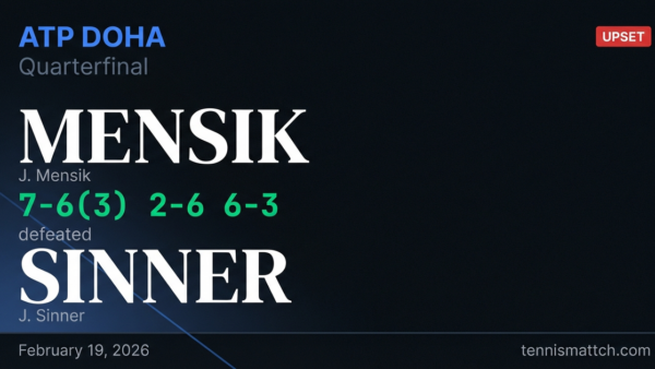 J. Mensik vs J. Sinner — ATP Doha 2026