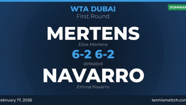 Elise Mertens vs Emma Navarro — WTA Dubai 2026