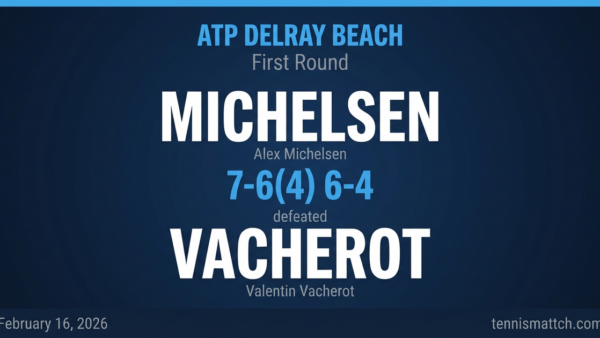 Alex Michelsen vs Valentin Vacherot — ATP Delray Beach 2026