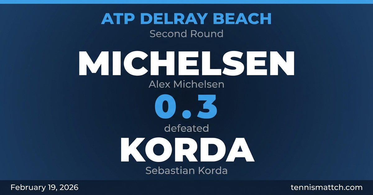 Alex Michelsen vs Sebastian Korda — ATP Delray Beach 2026 Preview