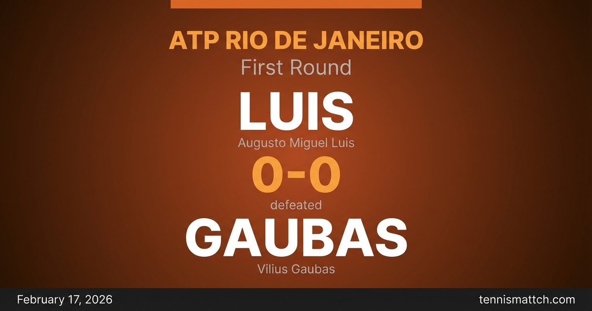 Augusto Miguel Luis vs Vilius Gaubas — ATP Rio de Janeiro 2026 Preview