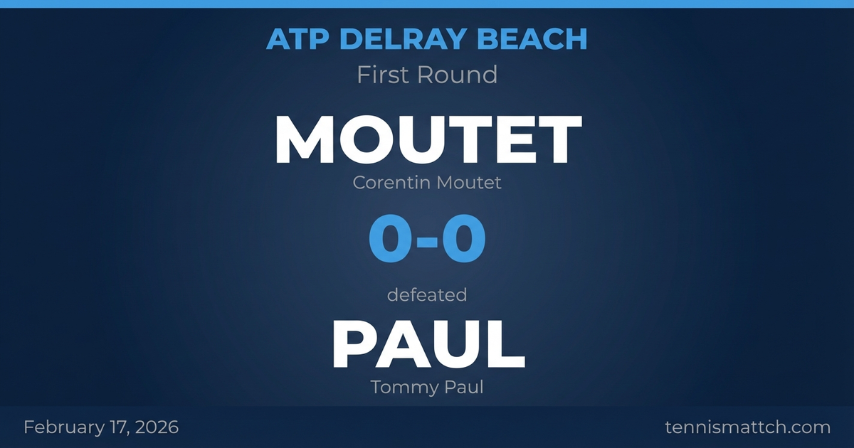 Corentin Moutet vs Tommy Paul — ATP Delray Beach 2026 Preview