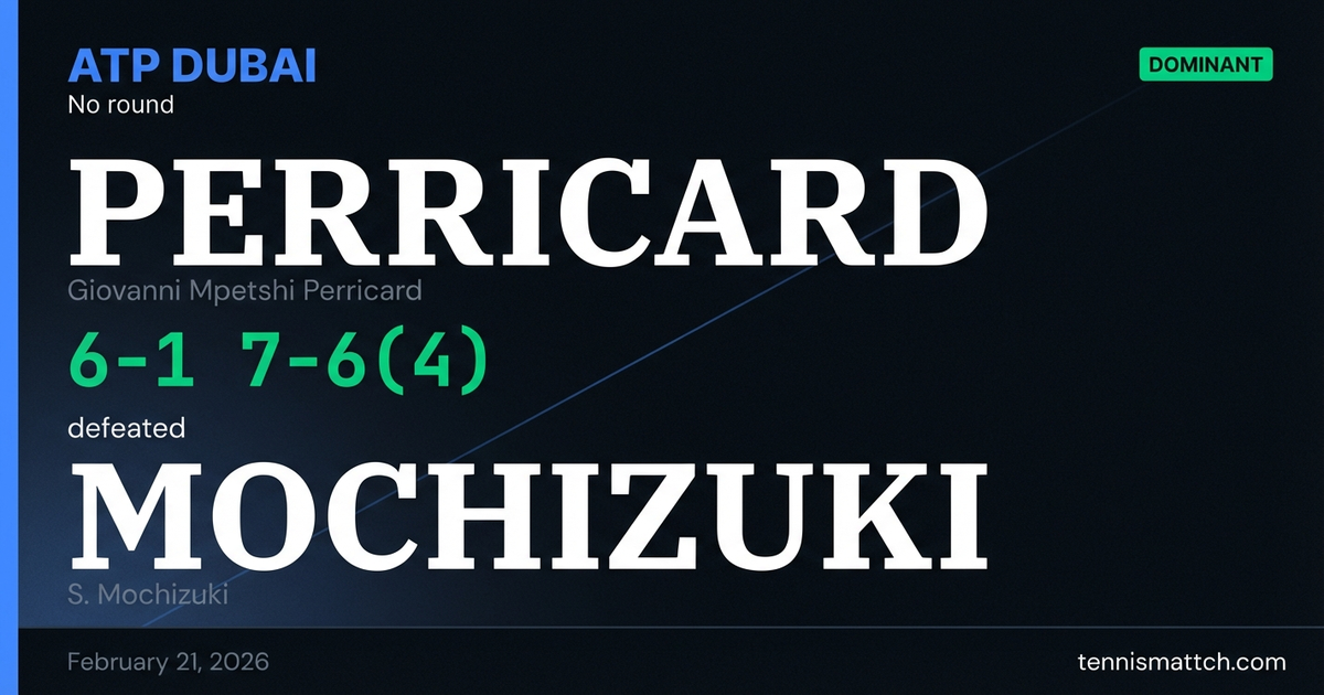 Giovanni Mpetshi Perricard vs S. Mochizuki — Dubai 2026