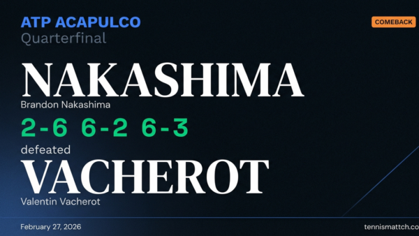 Brandon Nakashima vs Valentin Vacherot — ATP Acapulco 2026