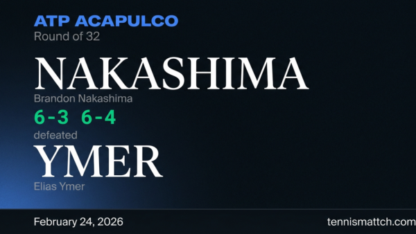 Brandon Nakashima vs Elias Ymer — ATP Acapulco 2026