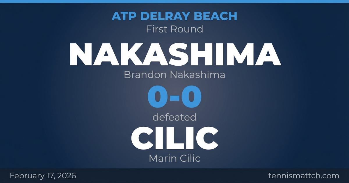 Brandon Nakashima vs Marin Cilic — ATP Delray Beach 2026 Preview