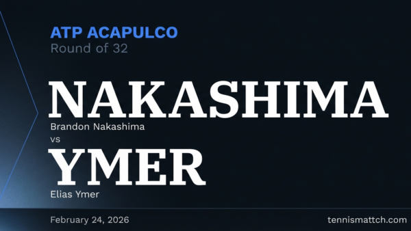 Brandon Nakashima vs Elias Ymer — ATP Acapulco 2026 Preview