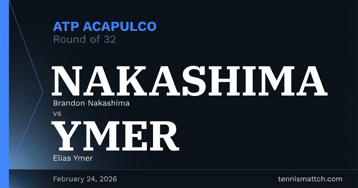 Brandon Nakashima vs Elias Ymer — ATP Acapulco 2026 Preview