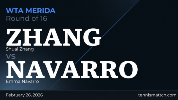 Shuai Zhang vs Emma Navarro — WTA Merida 2026 Preview