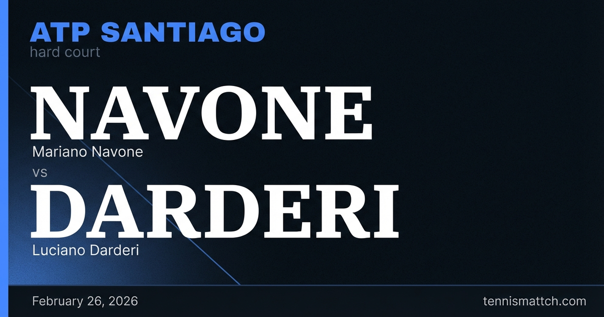 Mariano Navone vs Luciano Darderi — ATP Santiago 2026 Preview