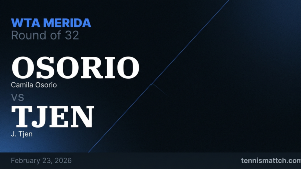 Camila Osorio vs J. Tjen — WTA Merida 2026 Preview